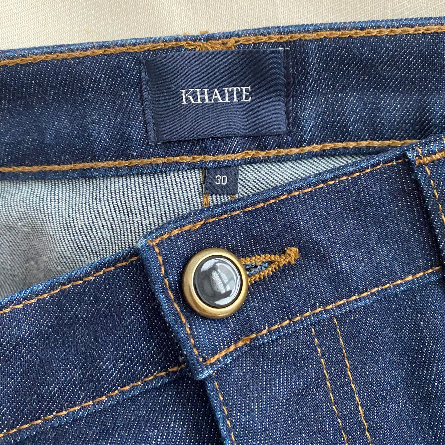 Khaite "Vivian" Jeans in Dark Denim, size 30 (fits like 28/29)