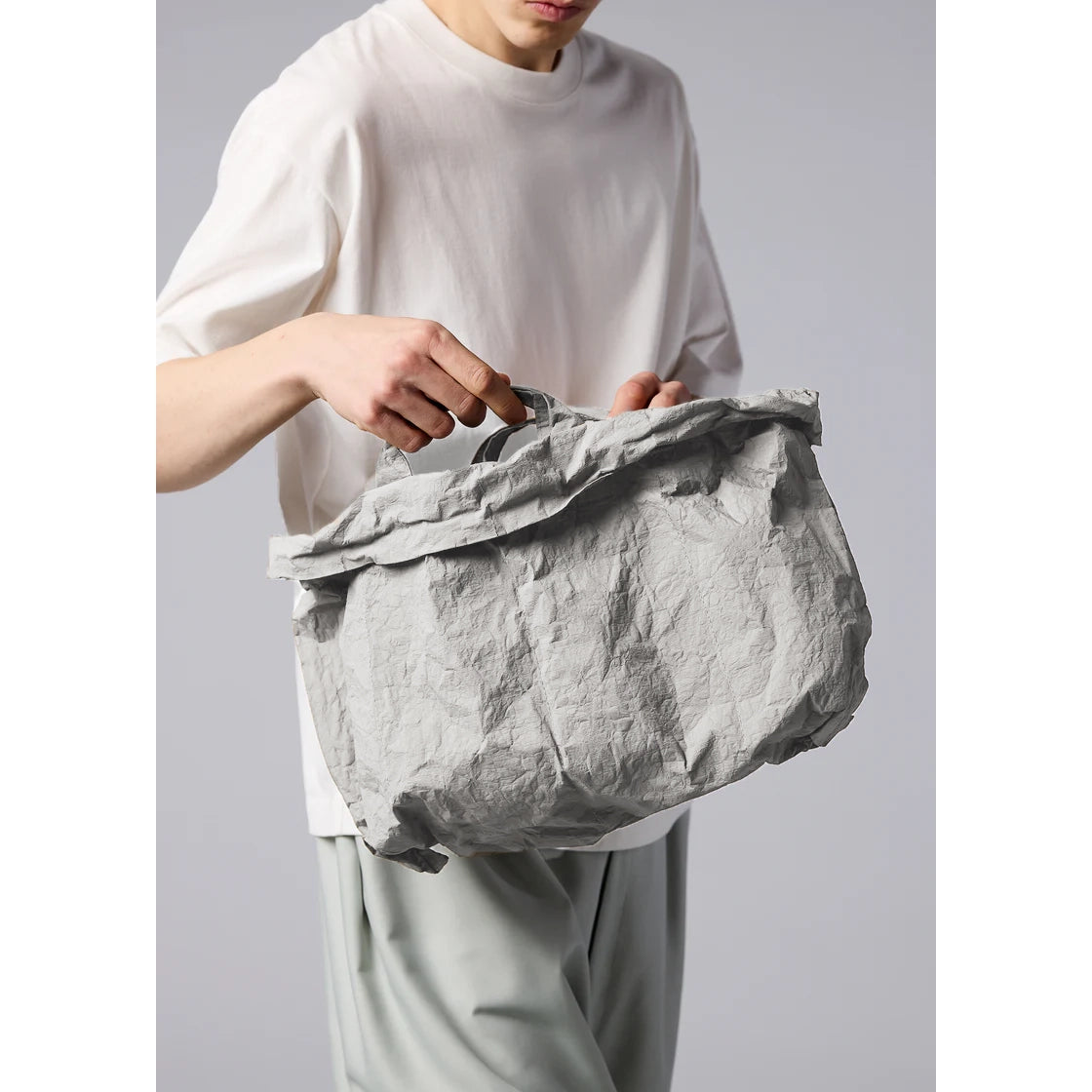 Issey Miyake "Gusha Gusha" Bag in Light Grey