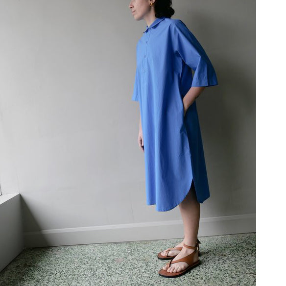 Labo Art "Abito Guazza" Dress in "Pacific" Blue, size "1" (Size Small)