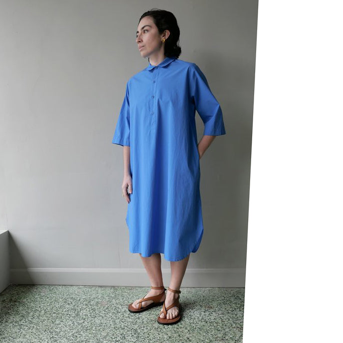 Labo Art "Abito Guazza" Dress in "Pacific" Blue, size "1" (Size Small)