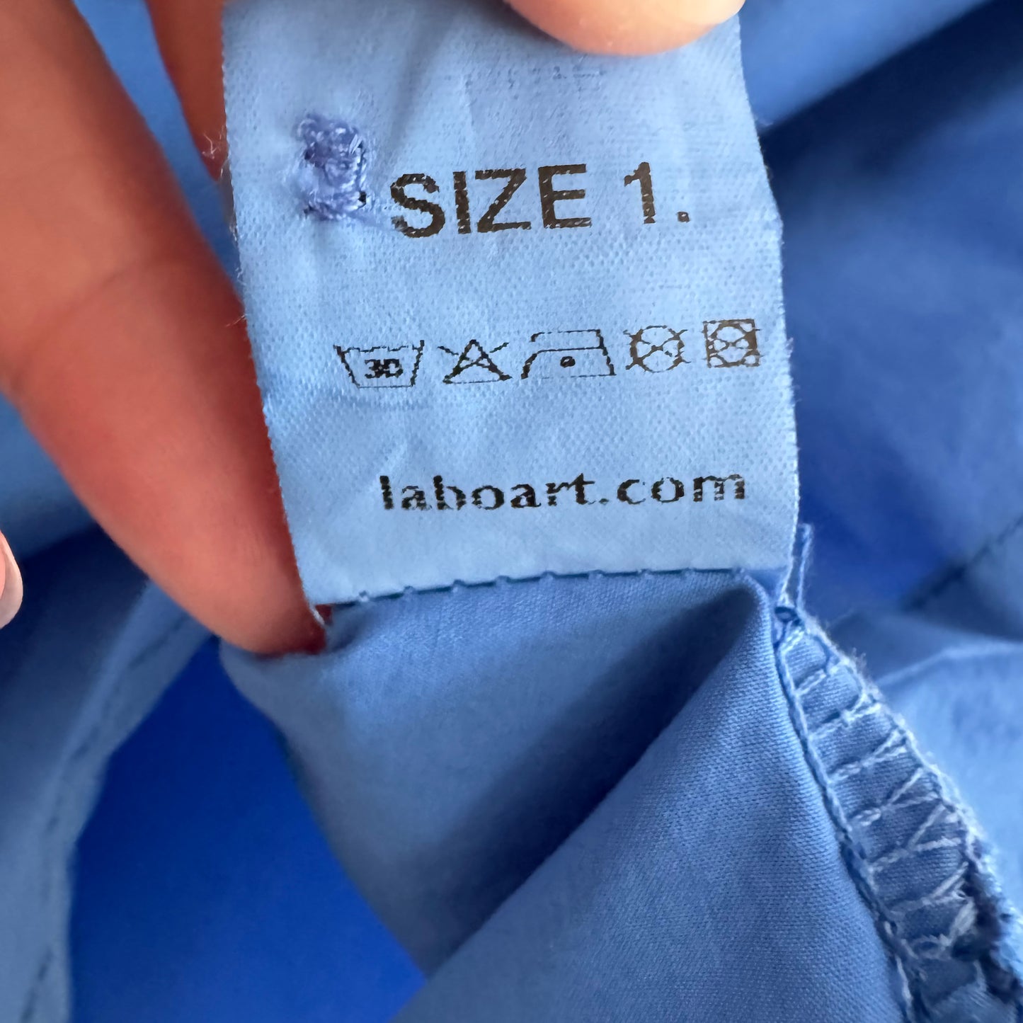 Labo Art "Abito Guazza" Dress in "Pacific" Blue, size "1" (Size Small)