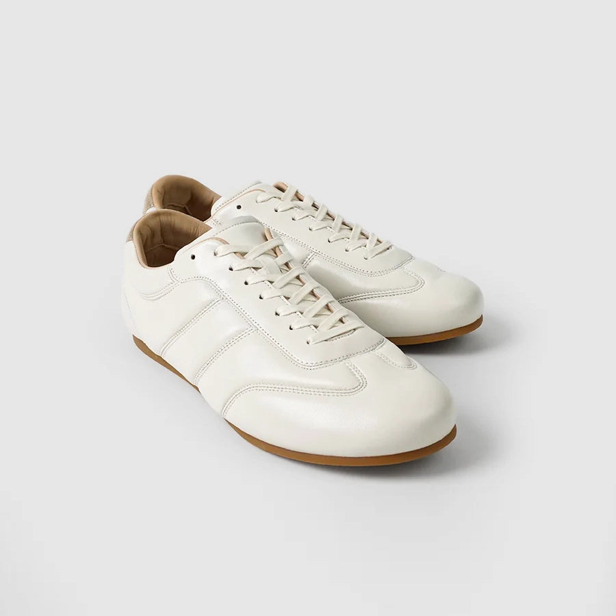 Lemaire "Soft" Nappa Leather Runner in "Milk", size 38