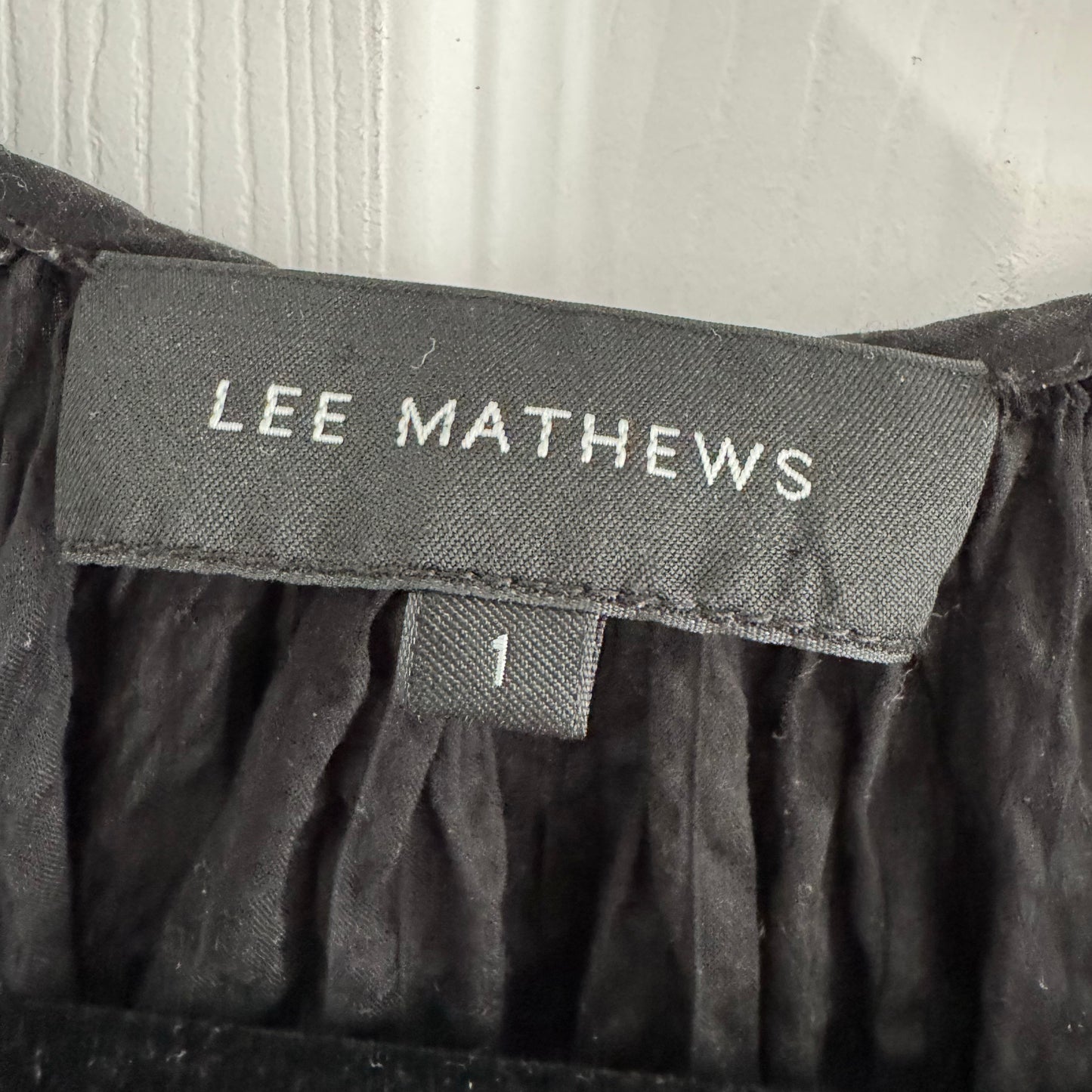 Lee Mathews "Lilian" Balloon Sleeve Mini Dress in Black, size "1" (Small)
