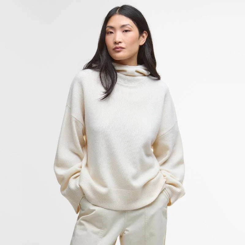 Barbour Evette Ladies Knitted Hoodie in "Birch", size 8US/12Uk