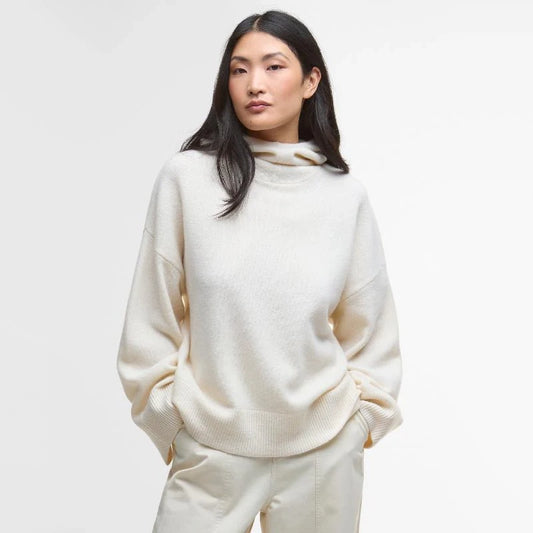 Barbour Evette Ladies Knitted Hoodie in "Birch", size 8US/12Uk