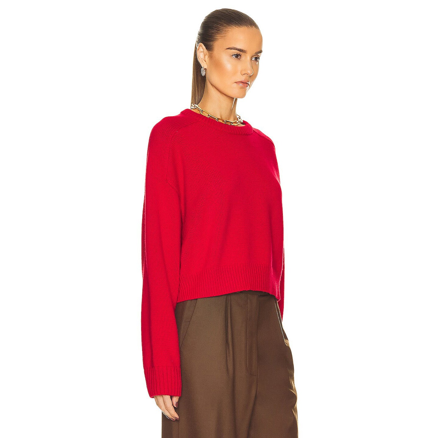 Lou Lou Studio "Bruzzi" Sweater in Red, size XS (fits oversize)