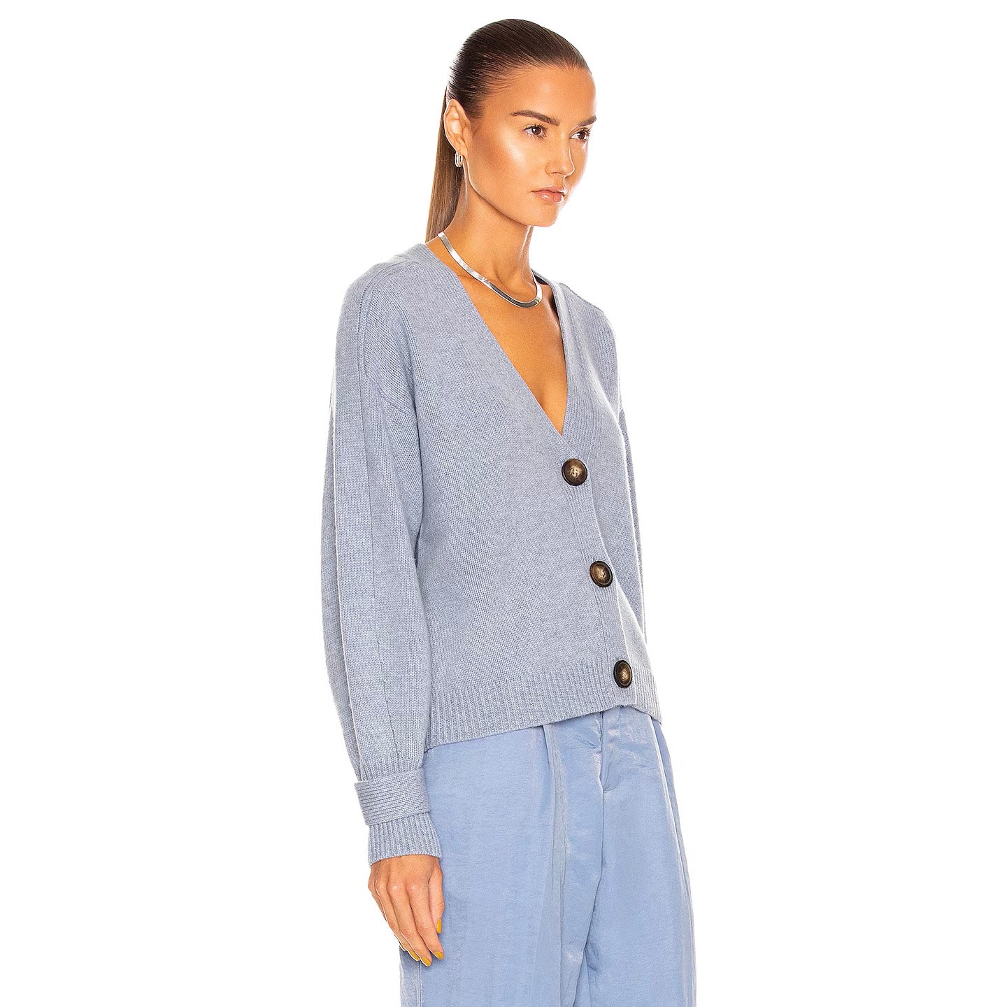 Loulou de Saison "Tiberine" Cardigan in Blue, size Medium