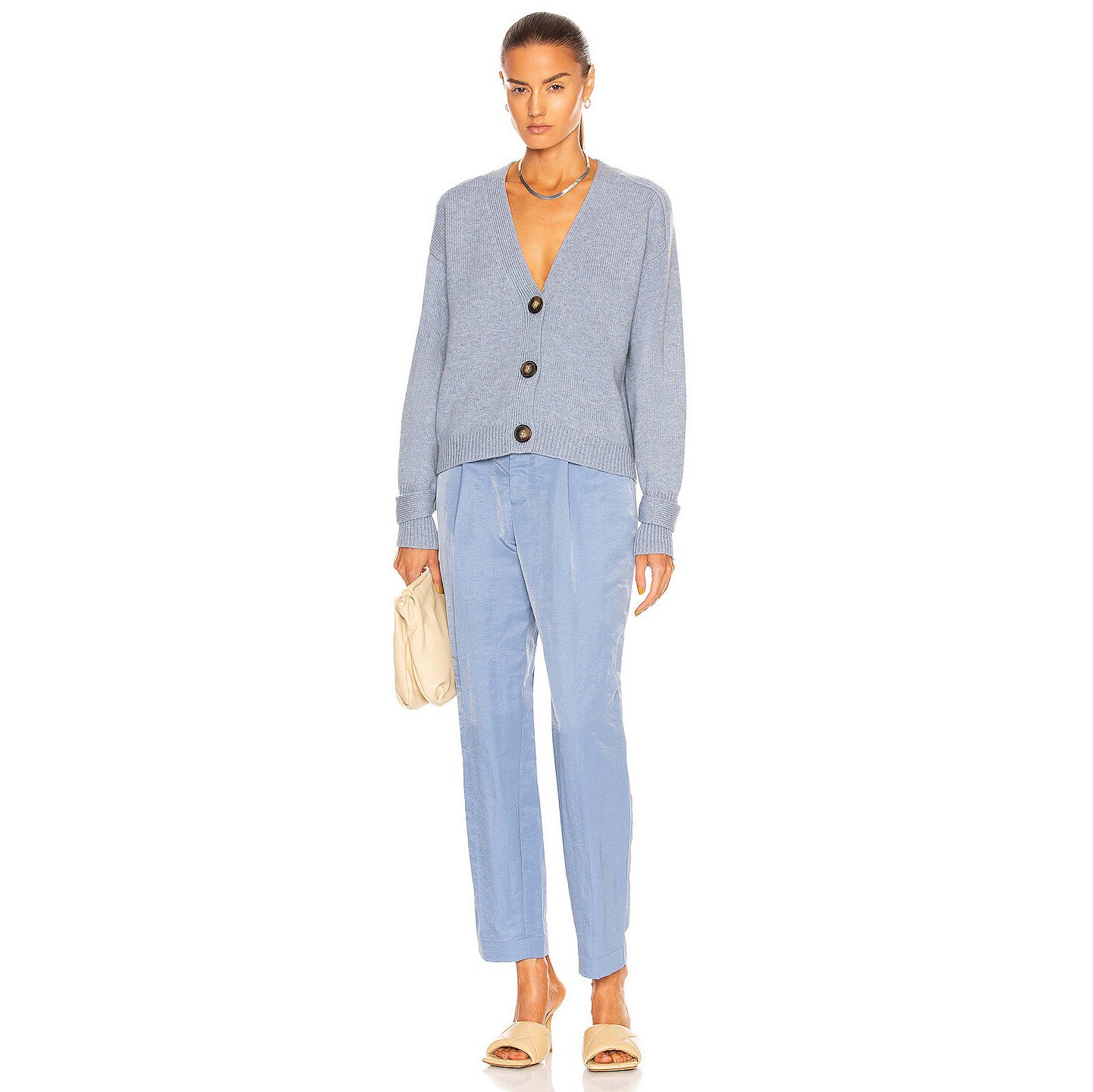Loulou de Saison "Tiberine" Cardigan in Blue, size Medium