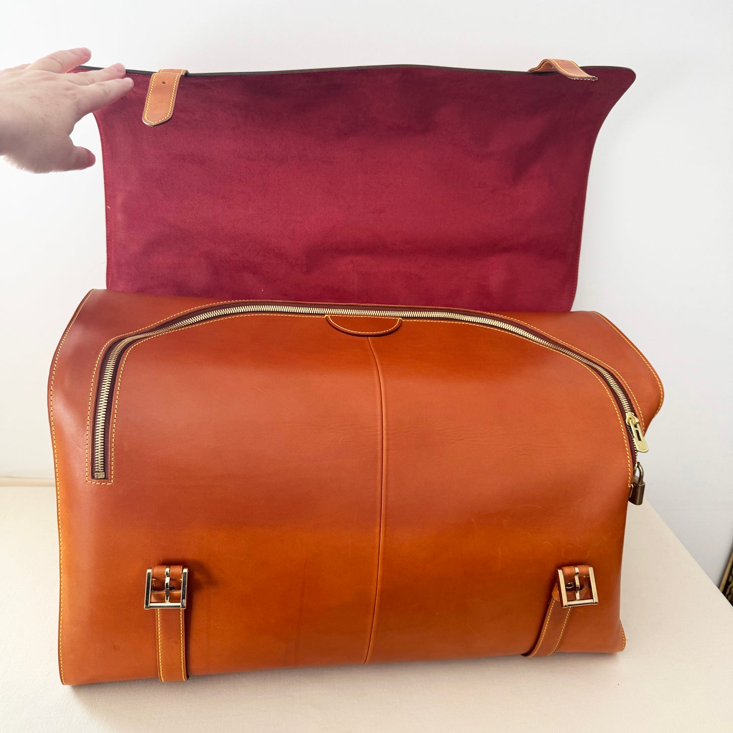 Louis Vuitton "Nubie" Weekender Bag in Leather