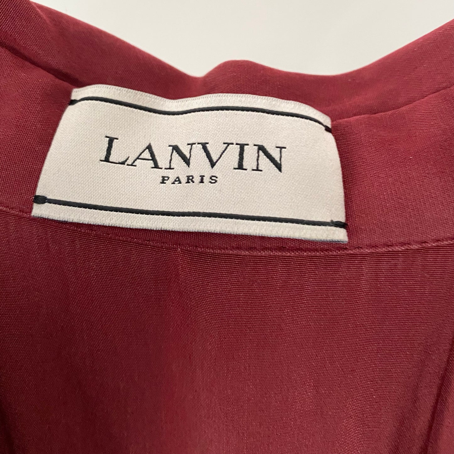 Lanvin Fluid Crepe Shirtdress in Raspberry Red, size 36 (fits everyone)