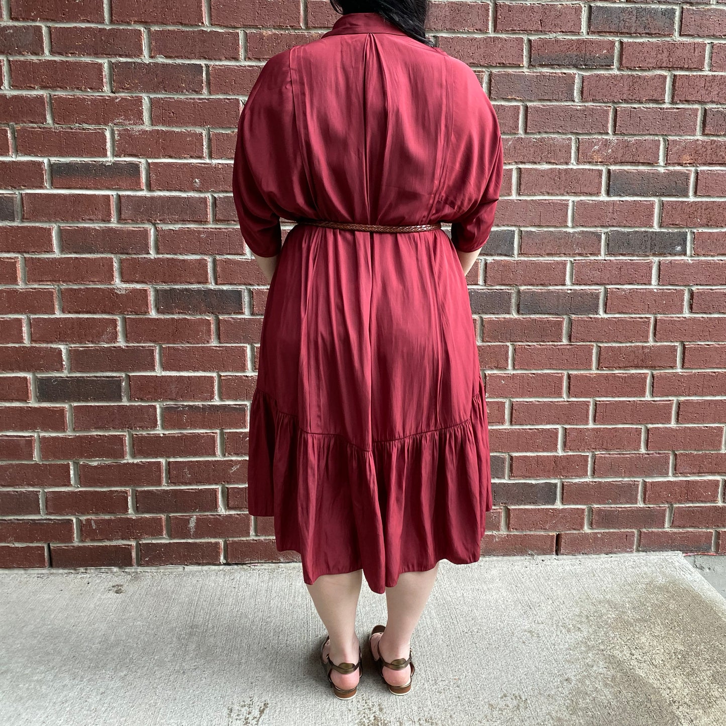 Lanvin Fluid Crepe Shirtdress in Raspberry Red, size 36 (fits everyone)