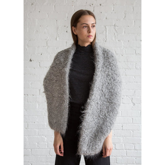 Lauren Manoogian Grey Alpaca Wrap Shawl/Scarf