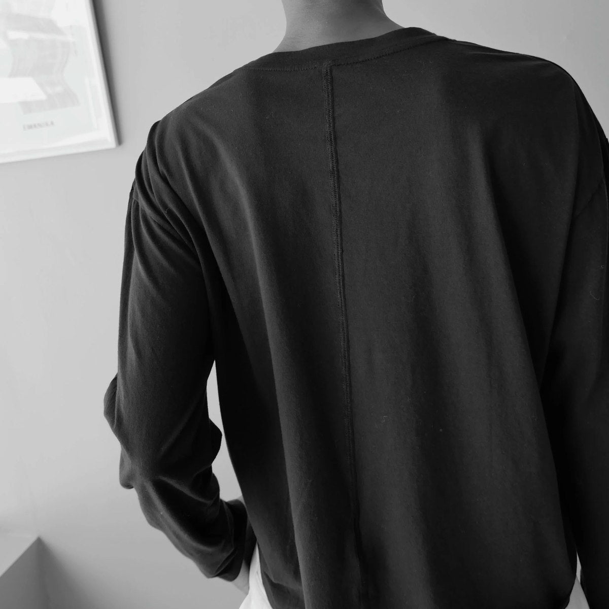 Lauren Manoogian Fine L/S Tee in Black, size "1" (size Small)