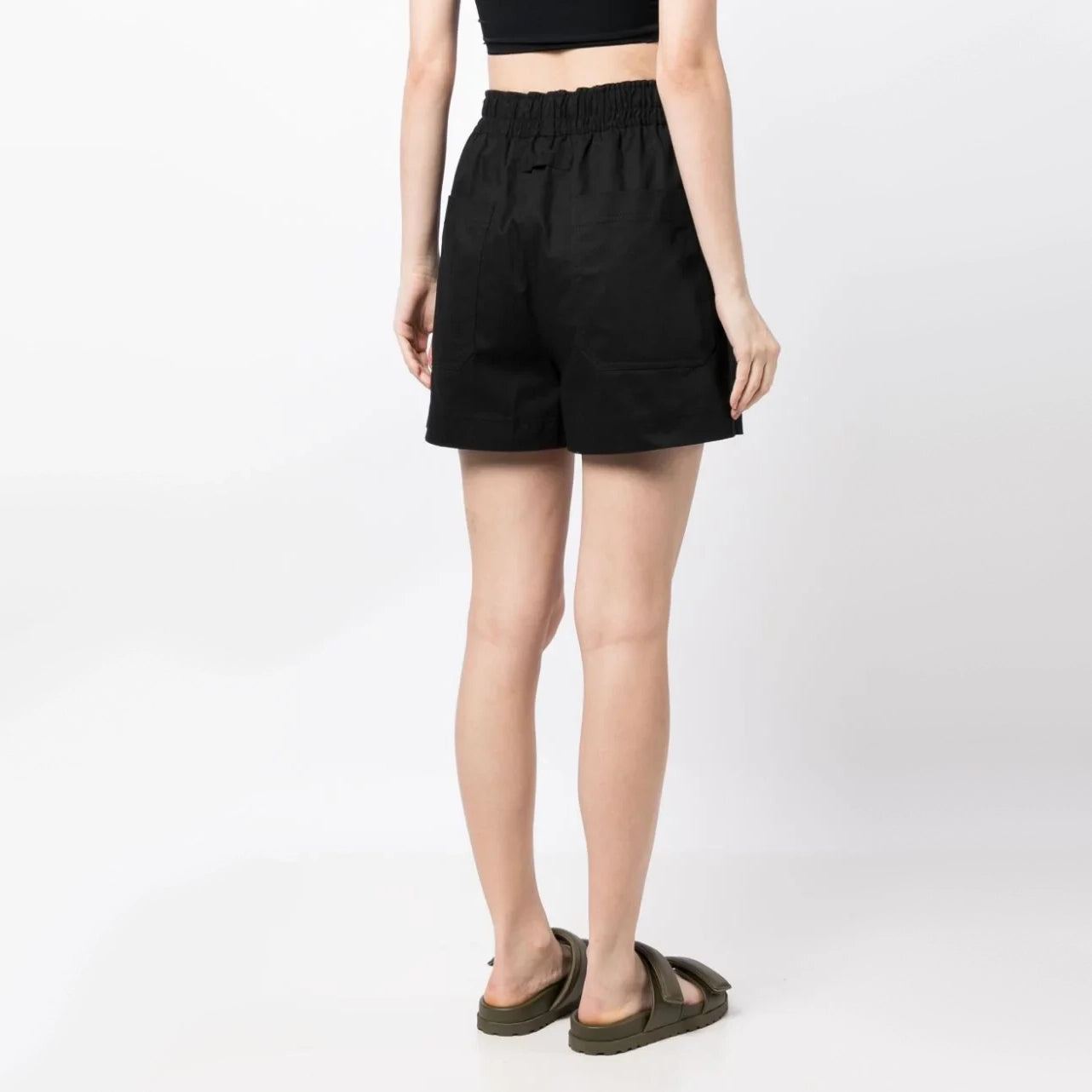 Lee Mathews "Drill" Shorts in Black, size "4" (size M/L)