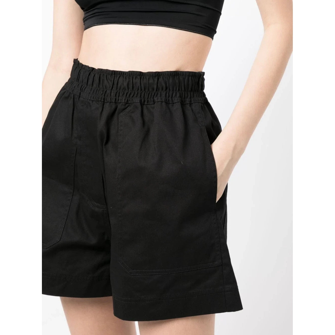 Lee Mathews "Drill" Shorts in Black, size "4" (size M/L)
