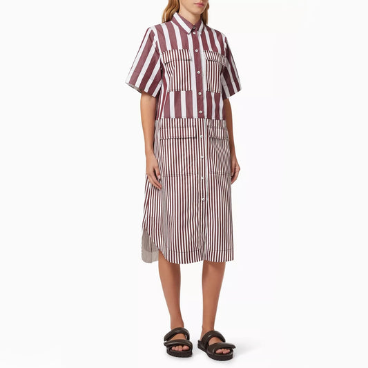 Lee Mathews Striped "Grace" Shirtdress, size "0" (size XS)