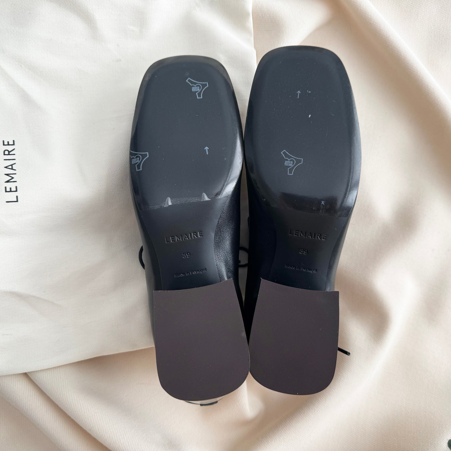 Lemaire 55mm Souris Classic Derbies in Black, size 39 (Fits like 38)