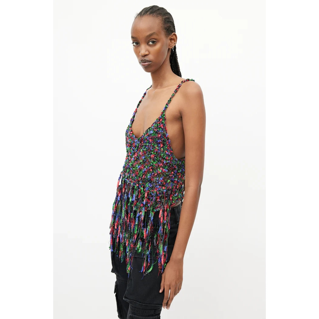 Loewe x Paula's Ibiza Metallic Halter Top, size Small