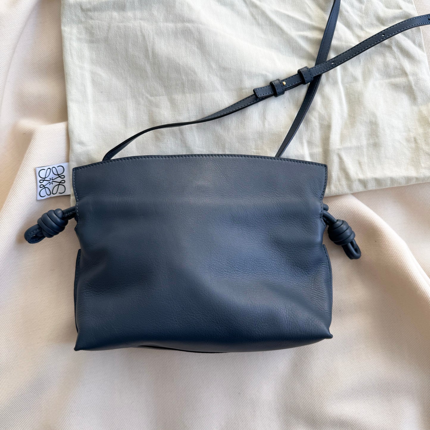 Loewe Small Flamenco Bag in Navy