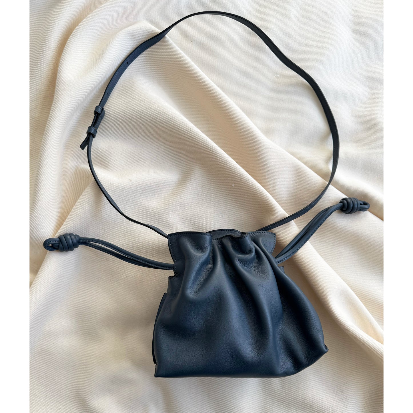 Loewe Small Flamenco Bag in Navy