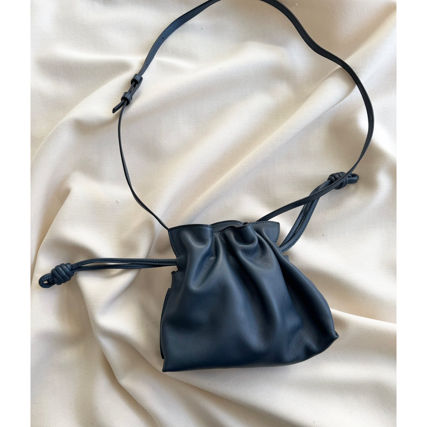 Loewe Small Flamenco Bag in Navy