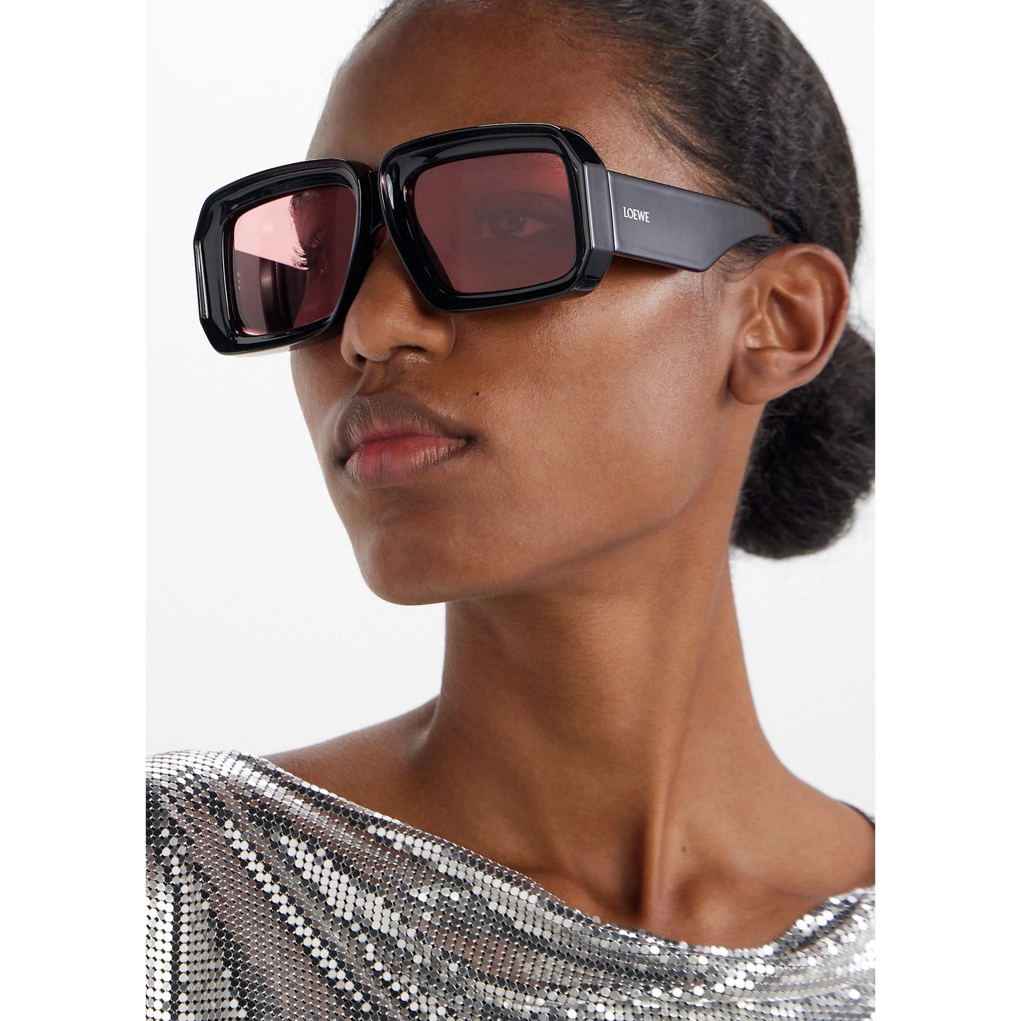 Loewe x Paula's Ibiza 'Dive In Mask' Sunglasses in "Shiny Black"