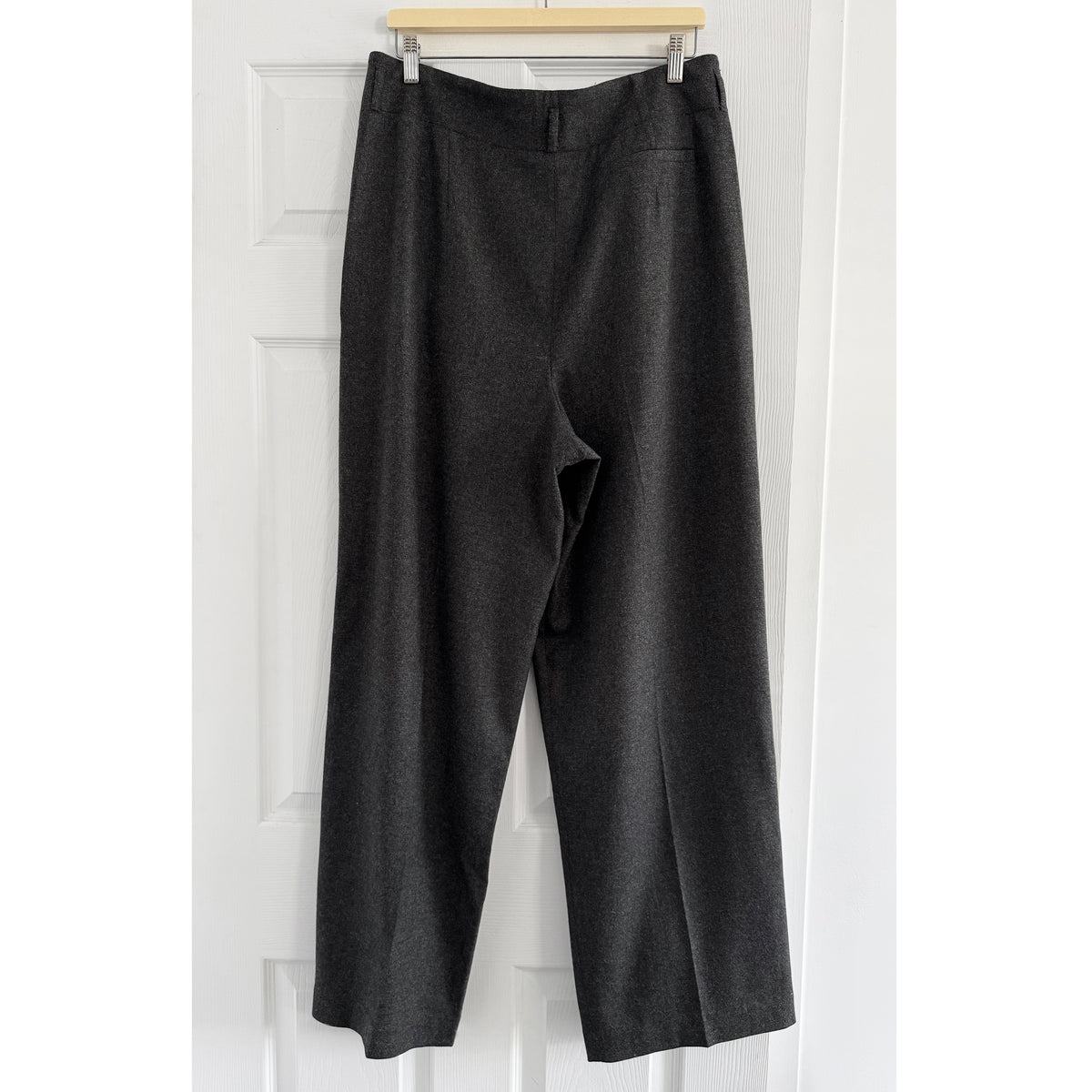 Loro Piana Wide Leg Pleated Grey Cashmere Trousers, size 46IT - fits like size 10 ish