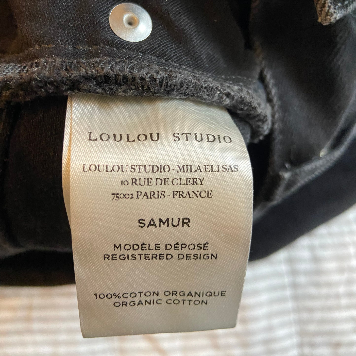 Lou Lou Studio "Samur" Jean in Faded Black, size 26 ** HEMMED **