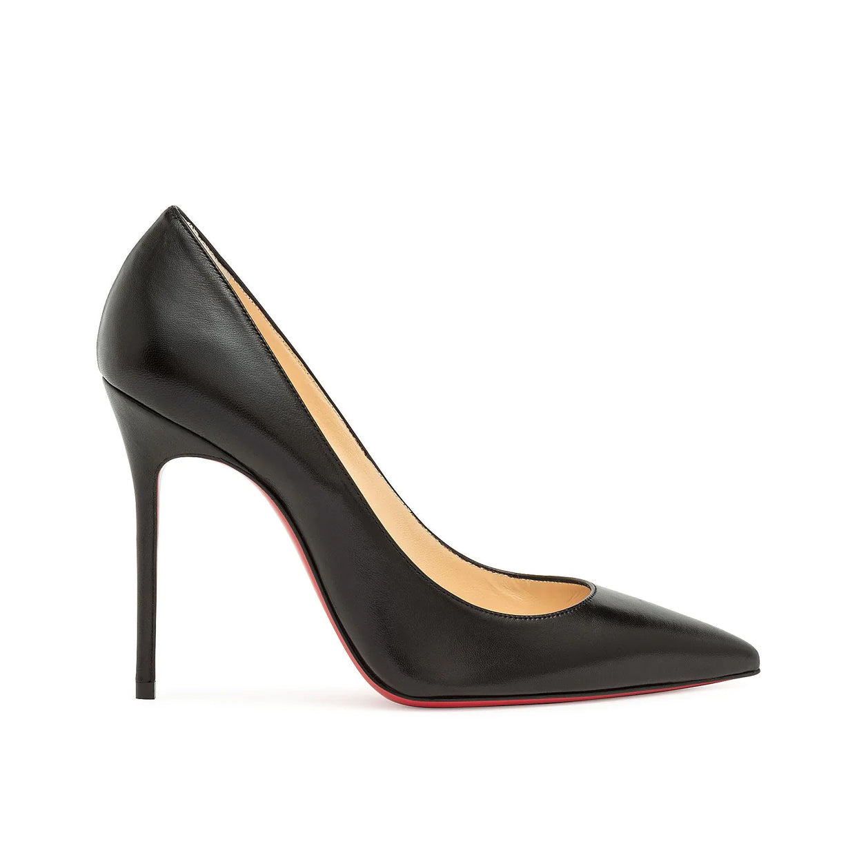 Christian Louboutin "Decolleté 554" 100mm Black Leather Pumps, size 36.5 (fits size 5.5/6)