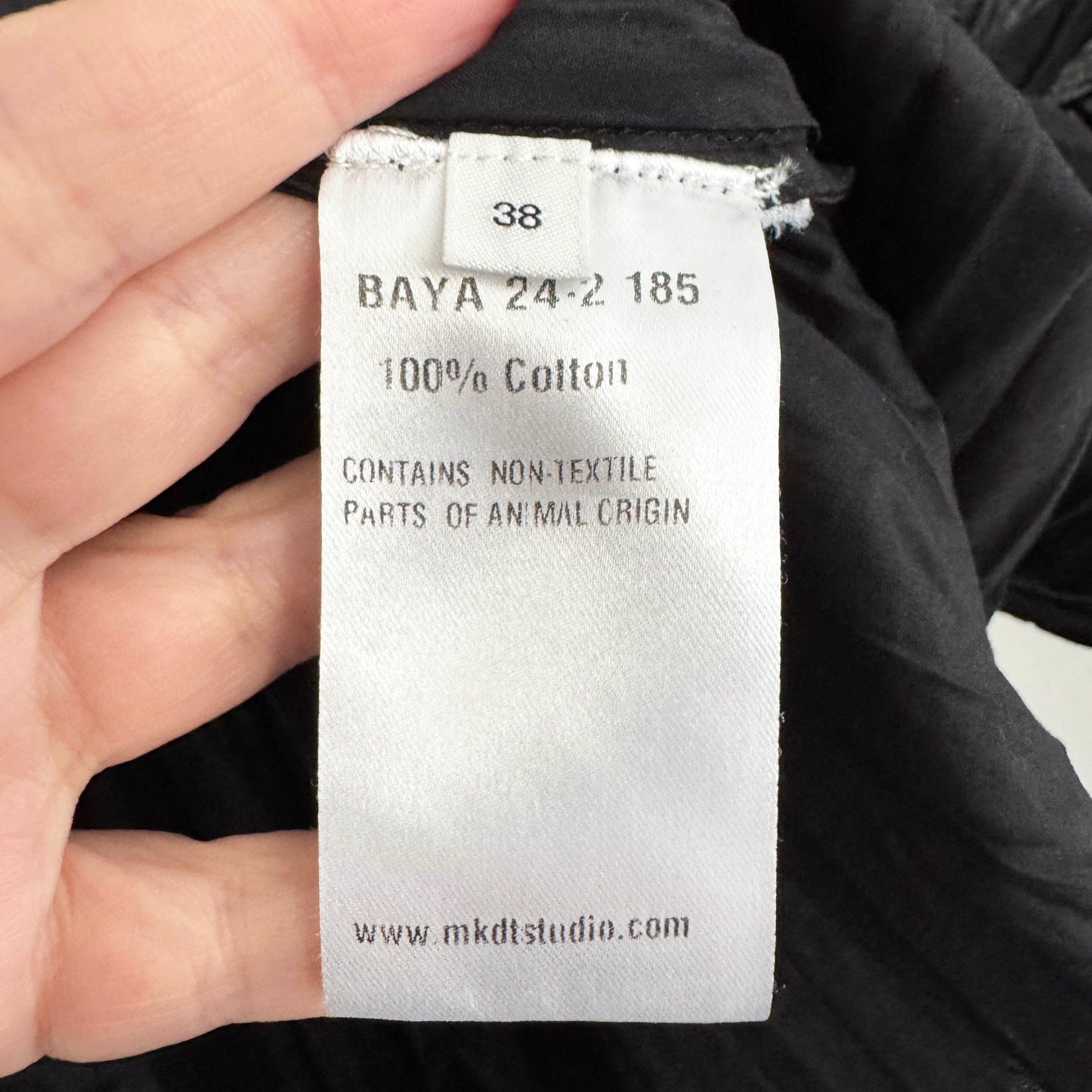 Mark Kenly Domino Tan "Baya" Top in Black, size 38 (size small ish)