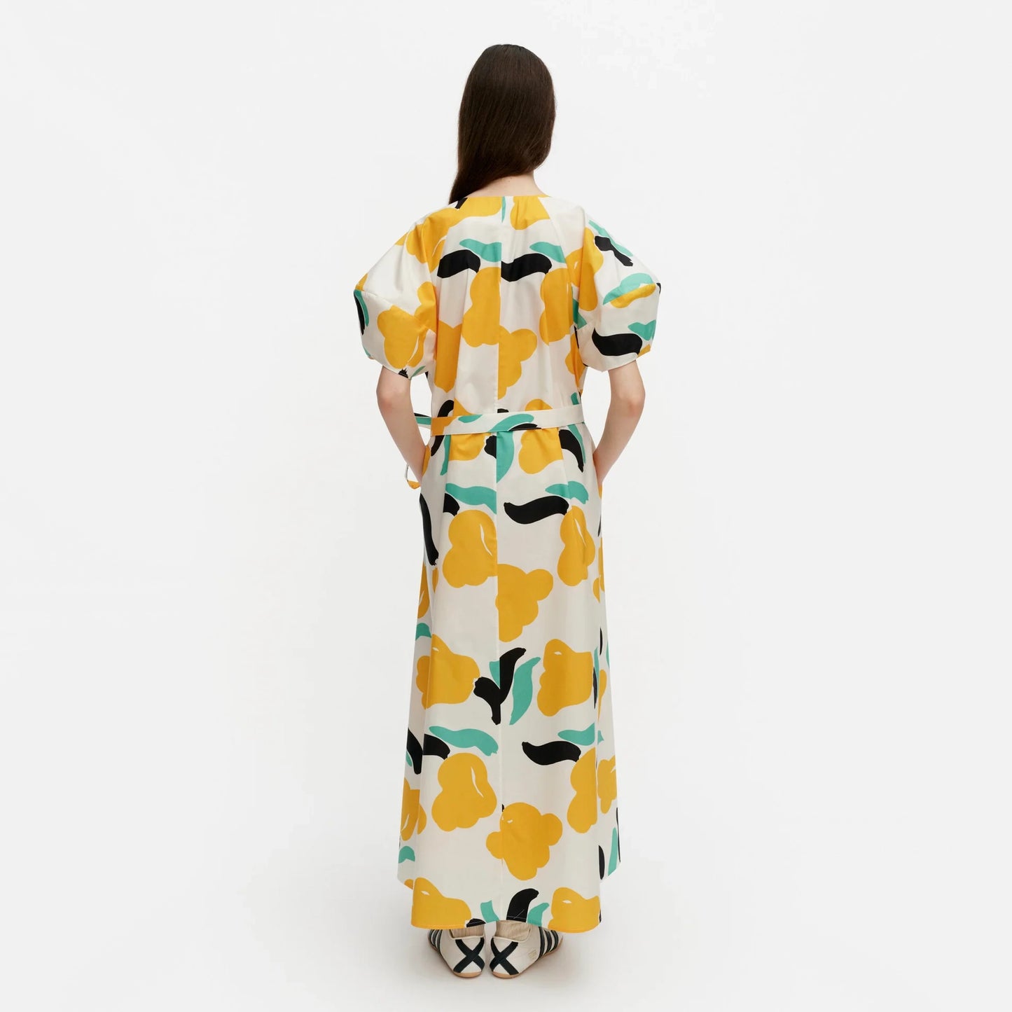 Marimekko "Taivut Lemmitty' Printed Cotton Dress, size 36