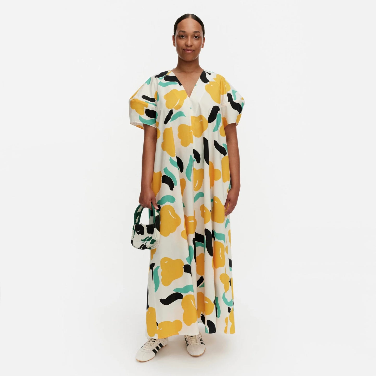 Marimekko "Taivut Lemmitty' Printed Cotton Dress, size 36