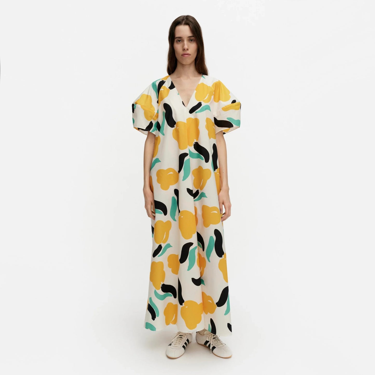 Marimekko "Taivut Lemmitty' Printed Cotton Dress, size 36