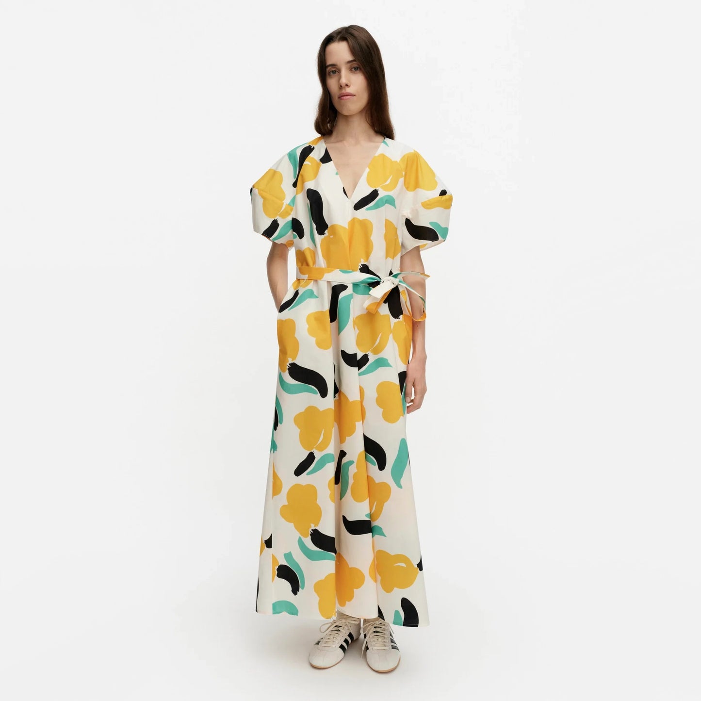 Marimekko "Taivut Lemmitty' Printed Cotton Dress, size 36