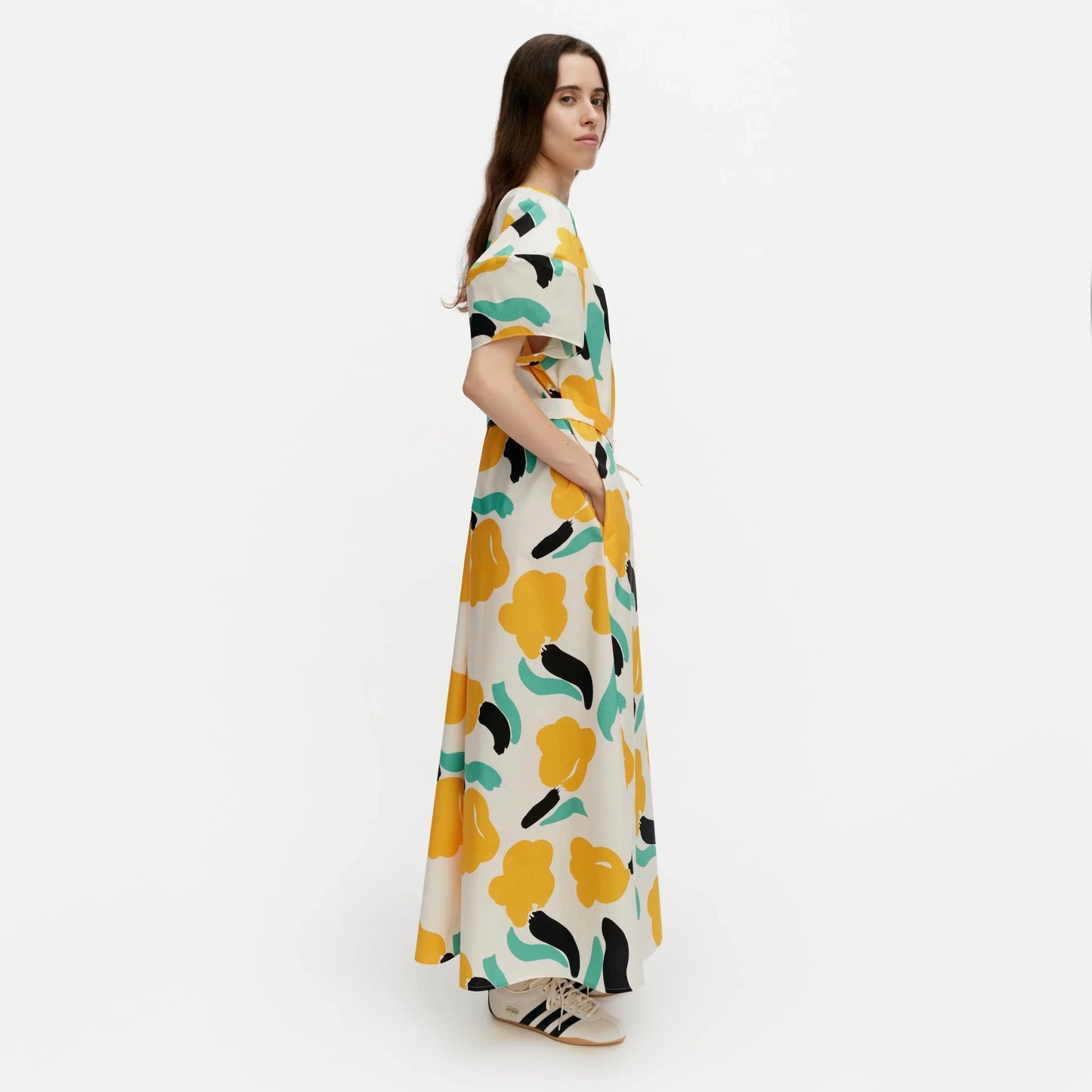 Marimekko "Taivut Lemmitty' Printed Cotton Dress, size 36