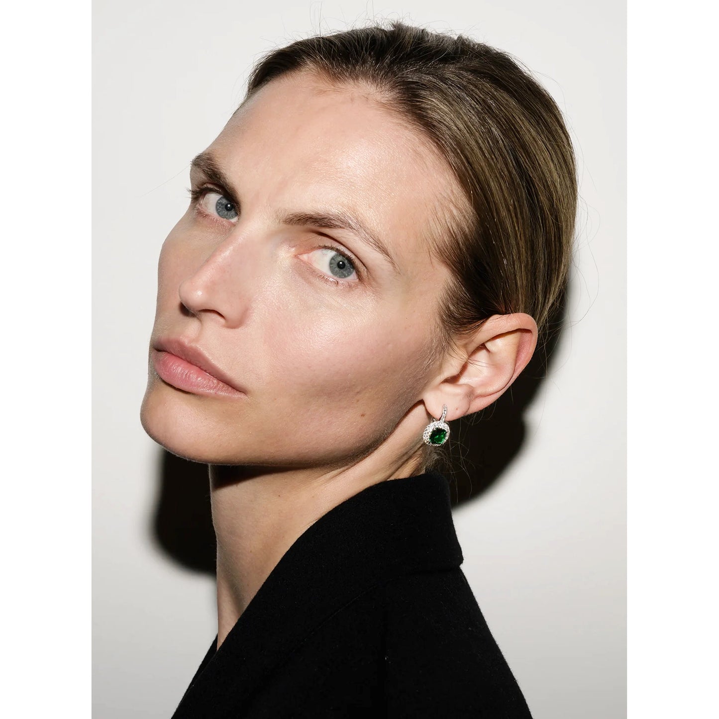Dorsey "Moreau" Nano Crystal Emerald Earrings
