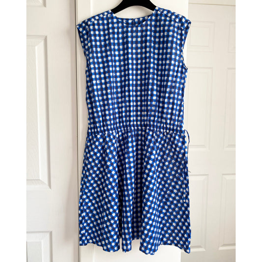 Maan Blue Gingham Checked Dress, size 14y