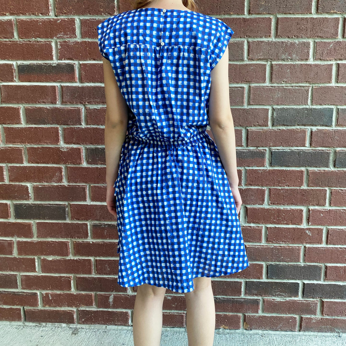 Robe à carreaux vichy bleu Maan, taille 14 ans