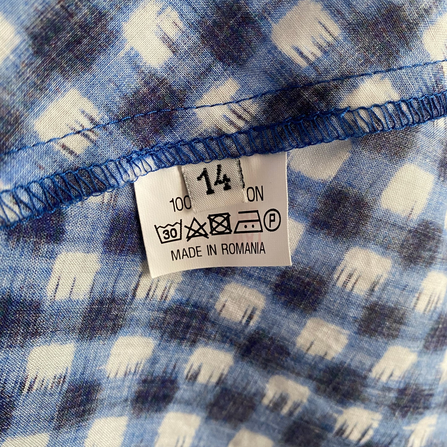 Robe à carreaux vichy bleu Maan, taille 14 ans