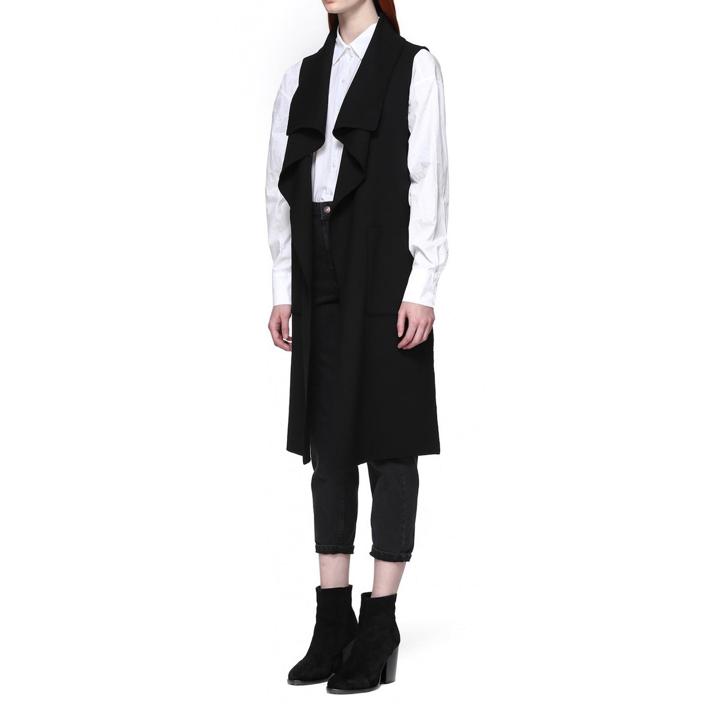 Mackage "Tessana" Sleeveless Wool Jacket in Black, size XS