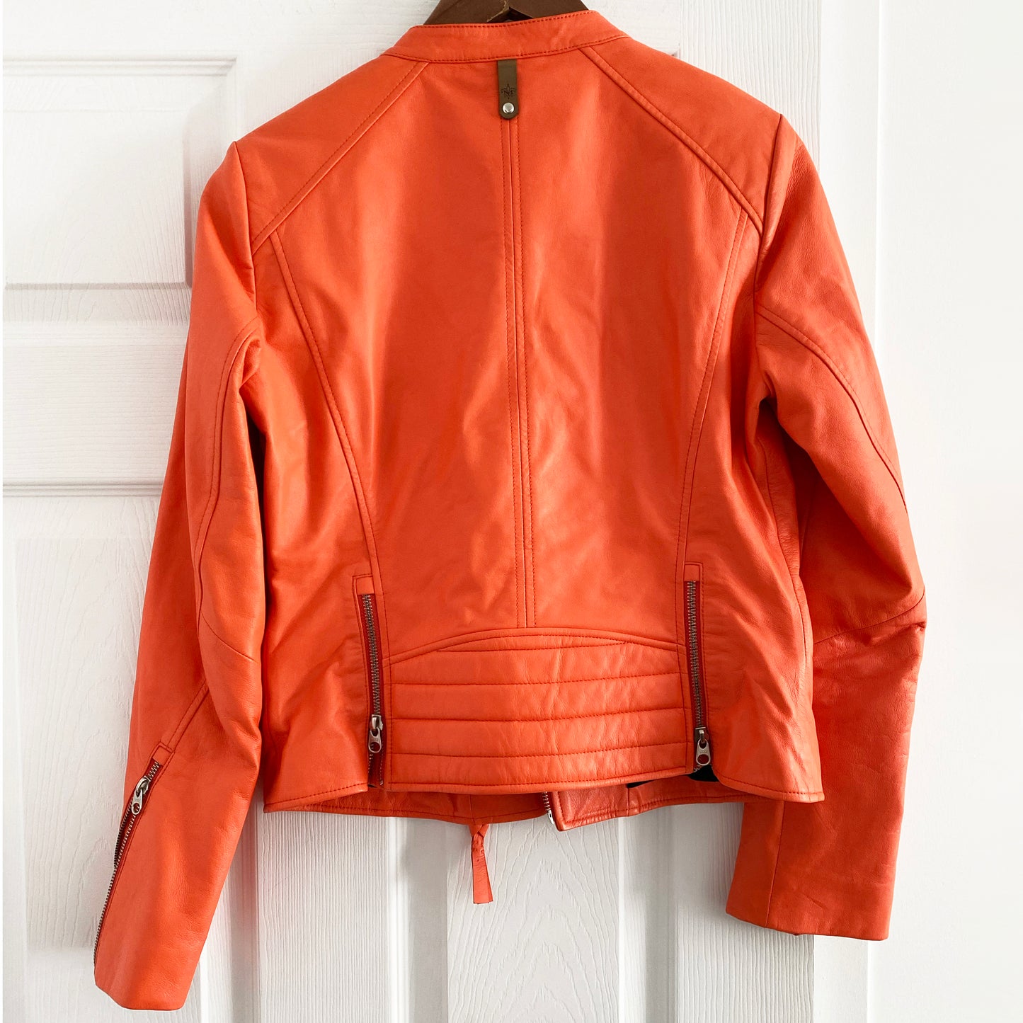 Mackage "Mirella" Moto Jacket in Poppy, size Small