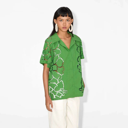 Magali Pascal "Etta" Shirt in Green, size XS/S