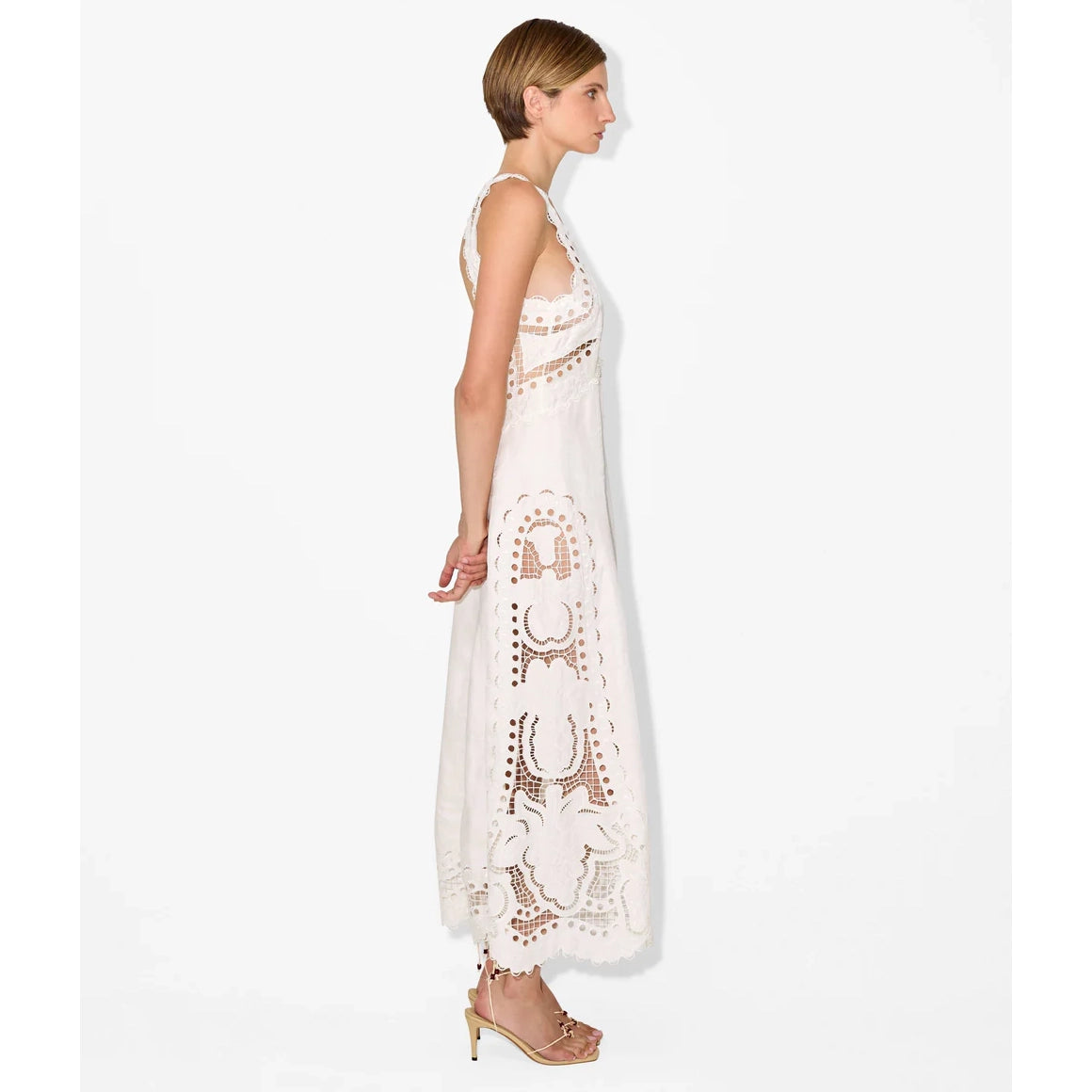 Magali Pascal "Frutta" Dress in Off-White, Size Medium