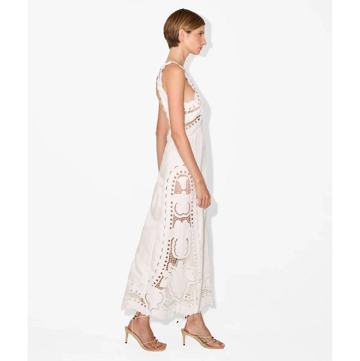 Magali Pascal "Frutta" Dress in Off-White, Size Medium