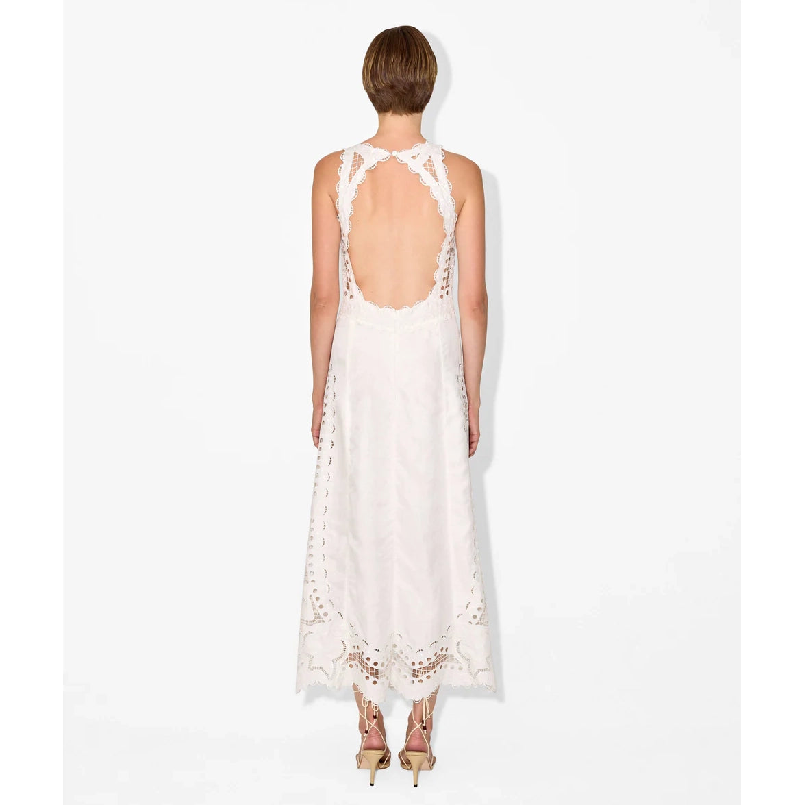 Magali Pascal "Frutta" Dress in Off-White, Size Medium
