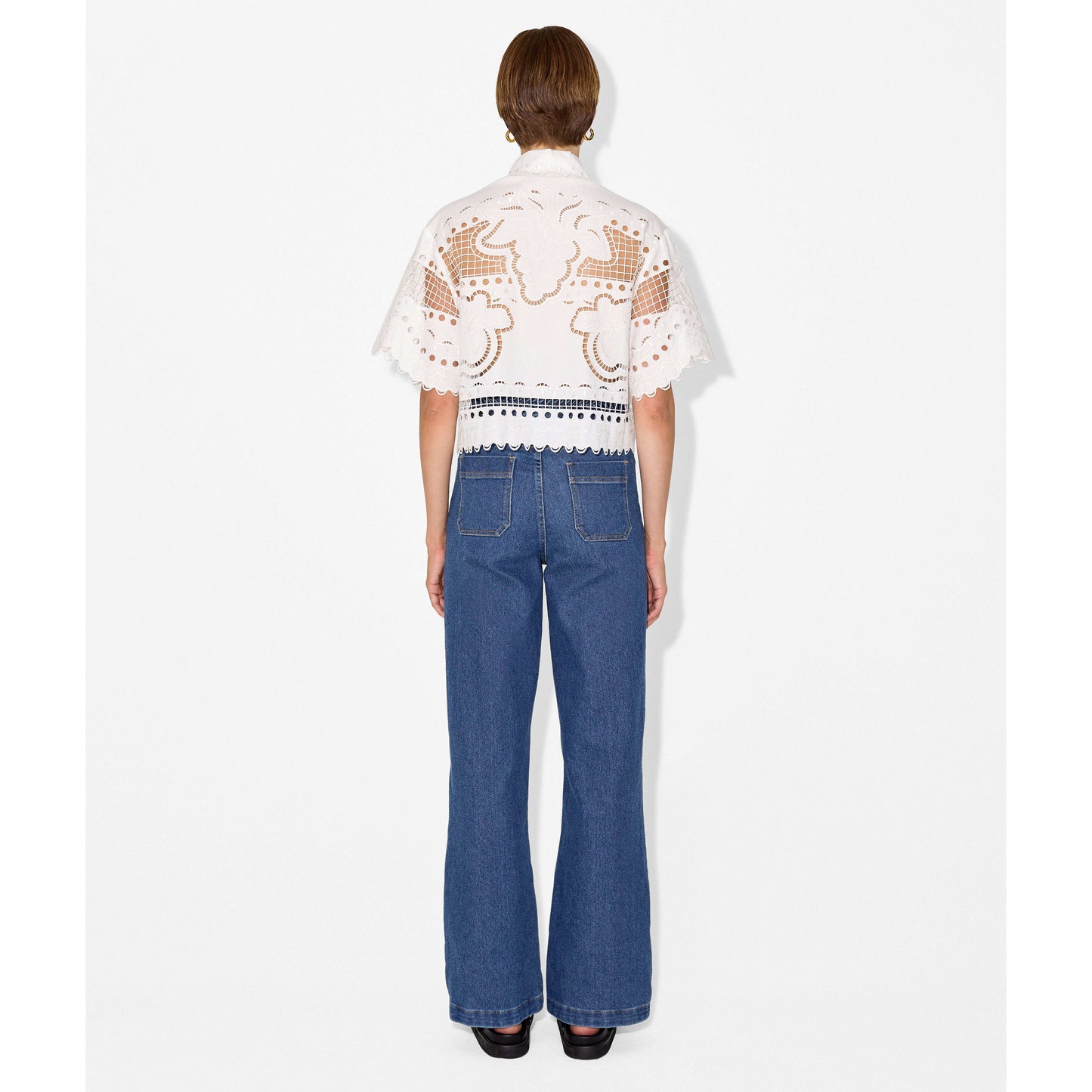 Magali Pascal "Frutta" Shirt in Off-White, Size Medium