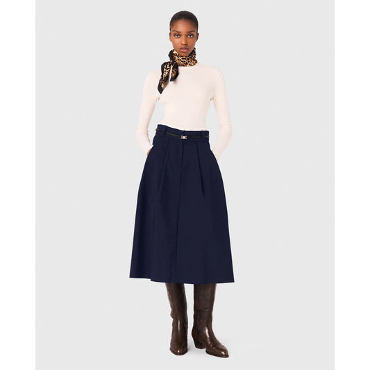 Maje Pleated Skirt in Marine, size 36