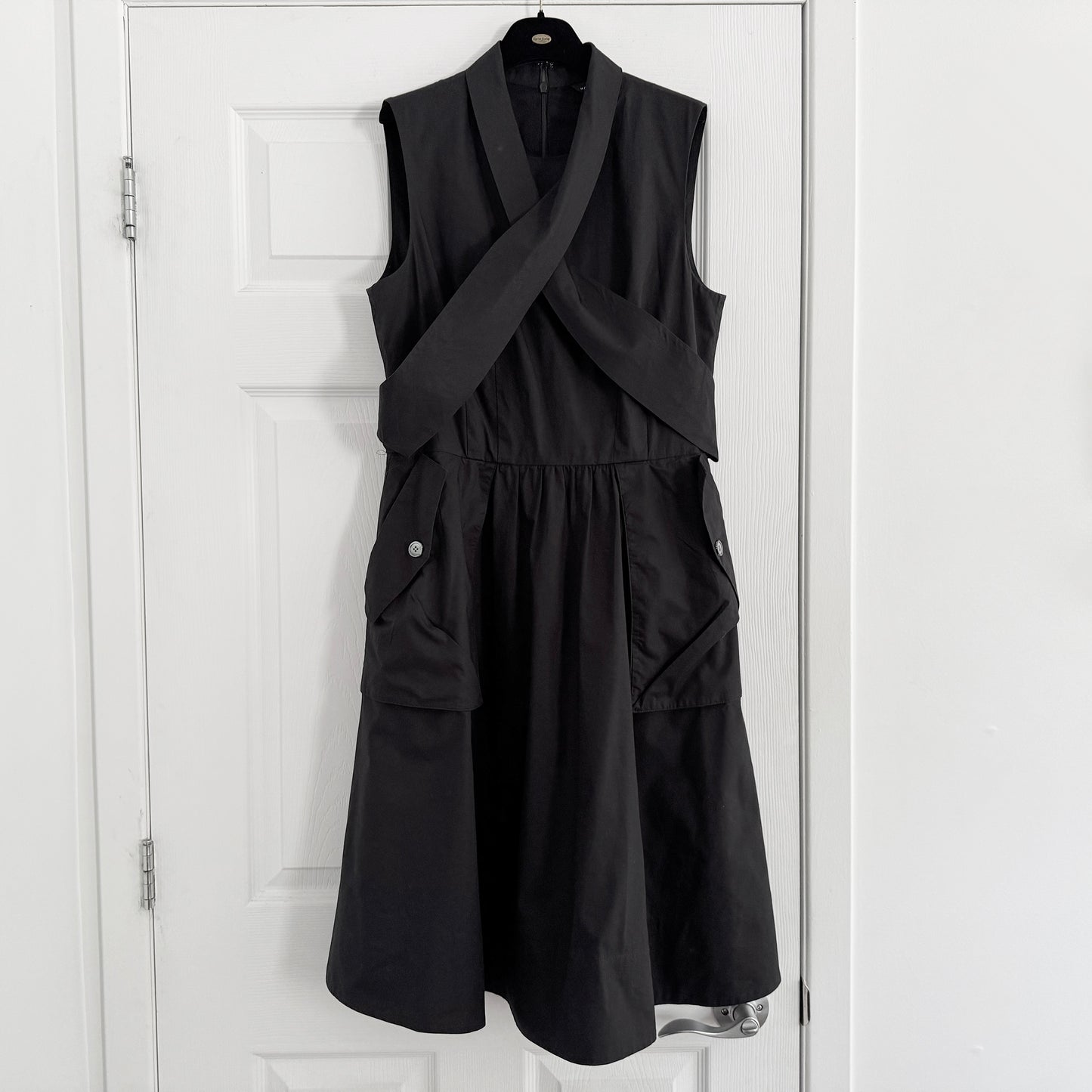 Marc by Marc Jacobs A-Line Poplin Dress in Black, size 8