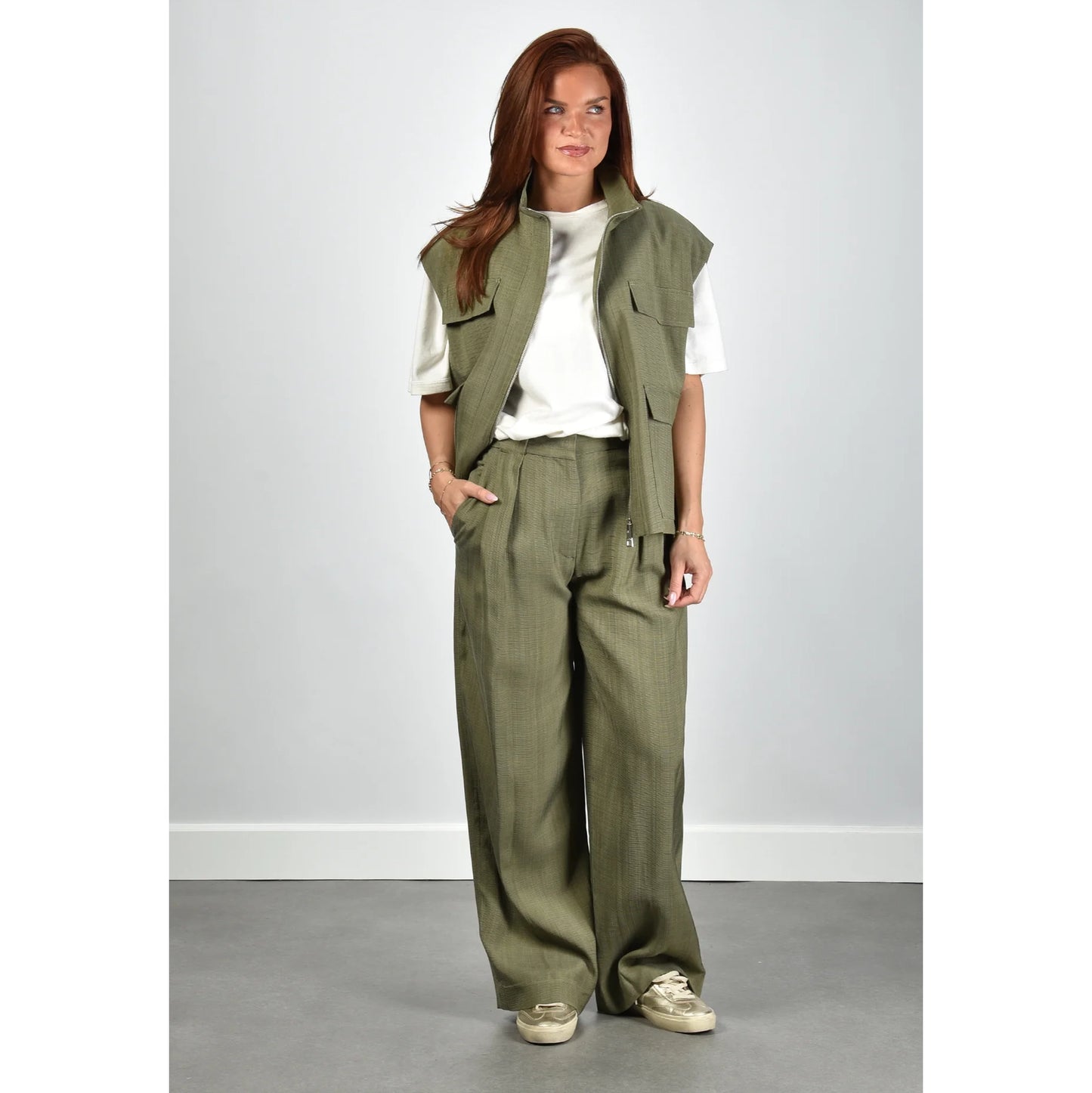 Margaux Lonnberg "Argo" Pant in Khaki, size 38