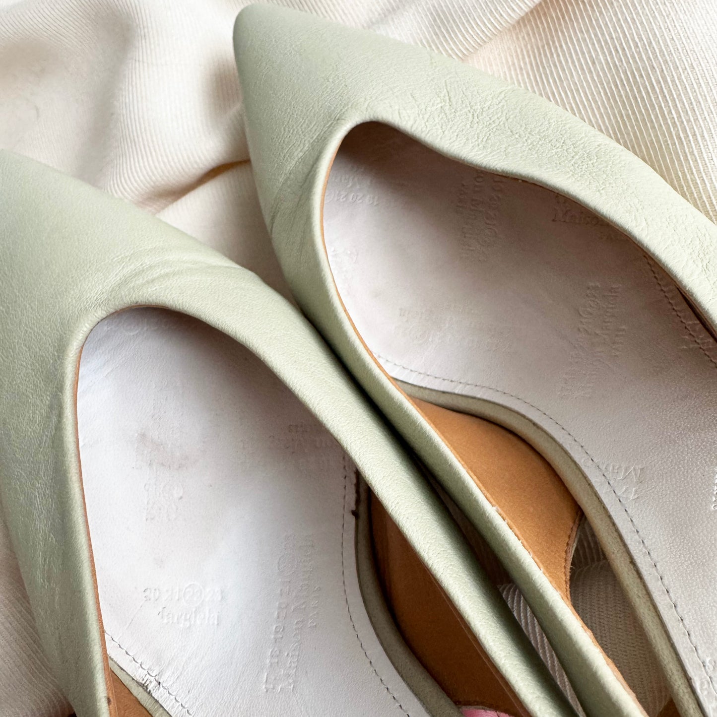 MM22 Maison Margiela Slingbacks in Pistachio Green, size 37